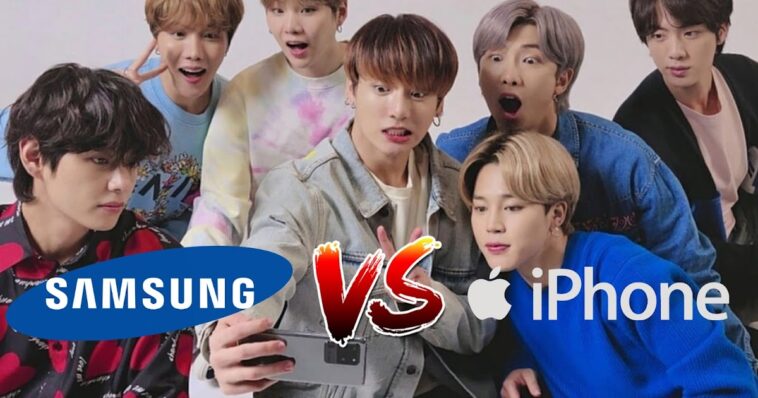 Samsung critica a Apple por supuestamente copiar su púrpura inspirado en BTS
