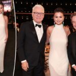 Selena Gomez brilla con un vestido blanco con cuentas en los Emmy 2022