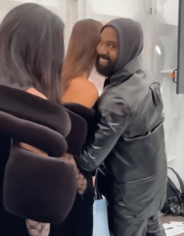 Tanto Kanye West como su novia modelo Irina Shayk estaban radiantes antes del evento de Burberry