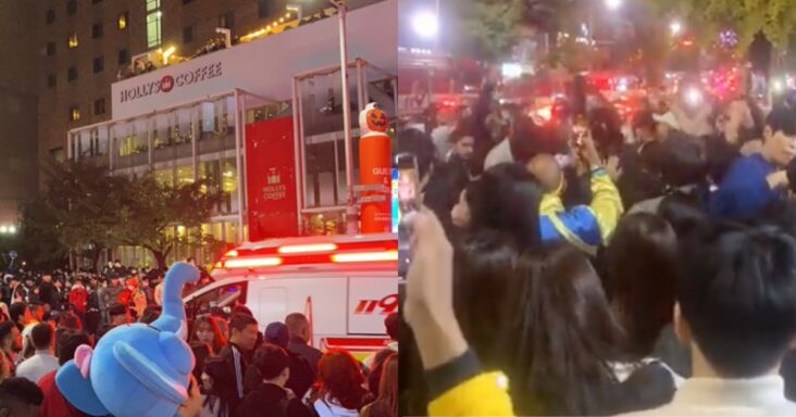 asistentes a la fiesta fueron vistos bailando y cantando frente a ambulancias durante la emergencia de halloween de itaewon