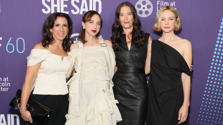 El estreno de 'She Said' honra a las mujeres que expusieron la supuesta mala conducta de Harvey Weinstein