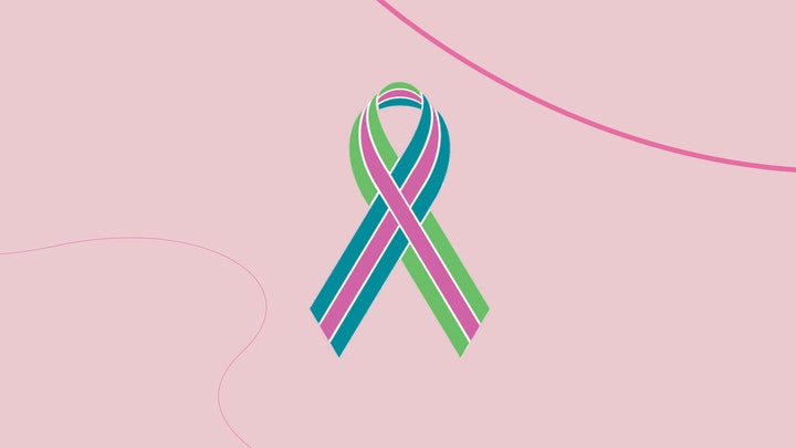 Esta cinta de cáncer de mama tiene una versión diferente del rosa.  Esto es lo que significa