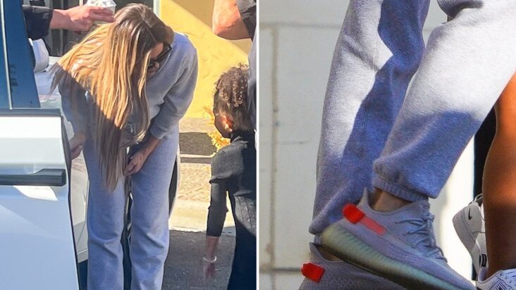 khloe kardashian sale usando yeezys después de que adidas deja caer a kanye west