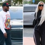 Kim Kardashian y Kanye West asisten al juego de baloncesto de North, llegan por separado