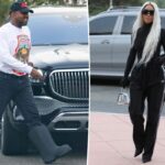 Kim Kardashian y Kanye West asisten por separado al partido de baloncesto de su hija North