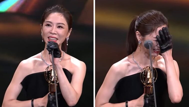 La estrella taiwanesa Hsieh Ying Hsuan se disculpa por maldecir en el escenario cuando ganó el premio Golden Bell a la mejor actriz