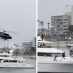 Navy Seals realizan una demostración de incursión en helicóptero en un yate, video loco