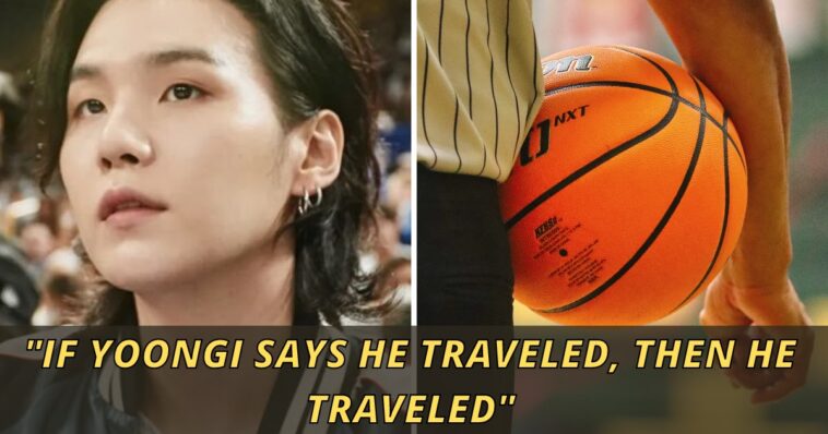 Suga de BTS se convierte en un "árbitro" en los Juegos de la NBA en Japón después de llamar a una infracción de viaje desde su asiento