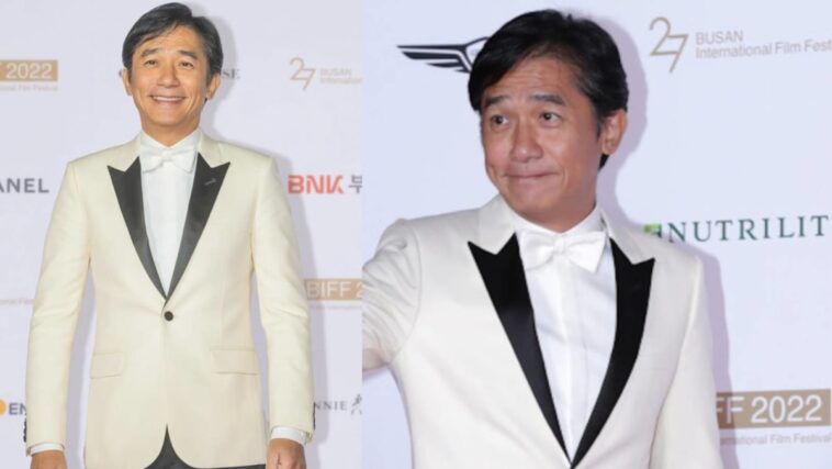 Tony Leung camina por la alfombra roja en Busan luciendo realmente nervioso