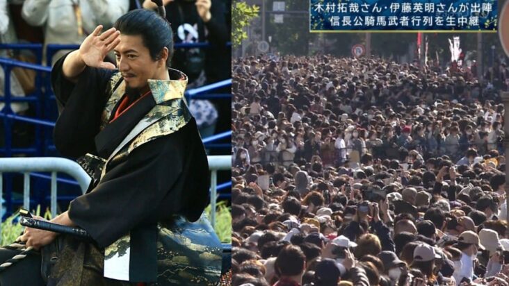 cerca de 1 millón de personas solicitan lugares para ver a takuya kimura vestido como un señor de la guerra en gifu