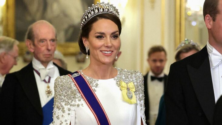 kate middleton rinde homenaje a la princesa diana en su primer banquete de estado como princesa de gales