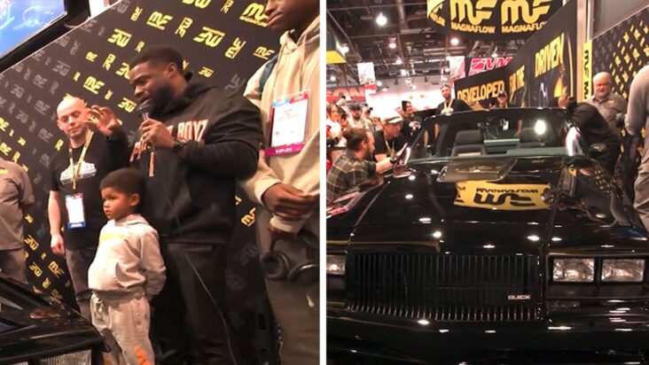 kevin hart presenta el buick grand national gnx de 1987 en el show de autos de las vegas