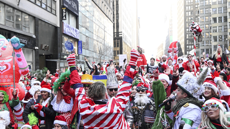 santacon 2022 supera a nyc mientras los residentes ruidosos se visten como saint nick