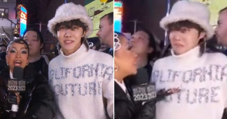 j-hope de bts se vuelve viral por su reacción al comentario inesperado de liza koshy sobre «dick clark’s new years’ rockin’ eve»